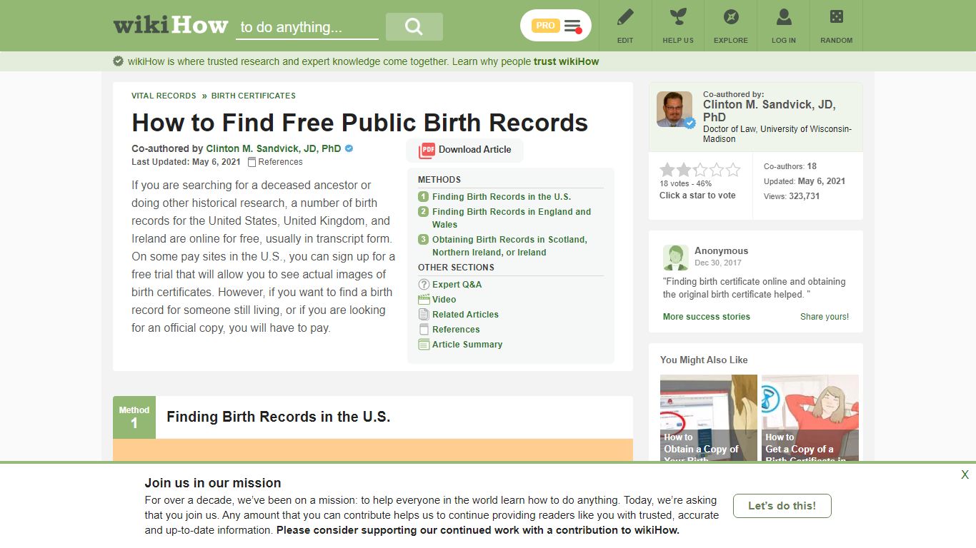 3 Ways to Find Free Public Birth Records - wikiHow
